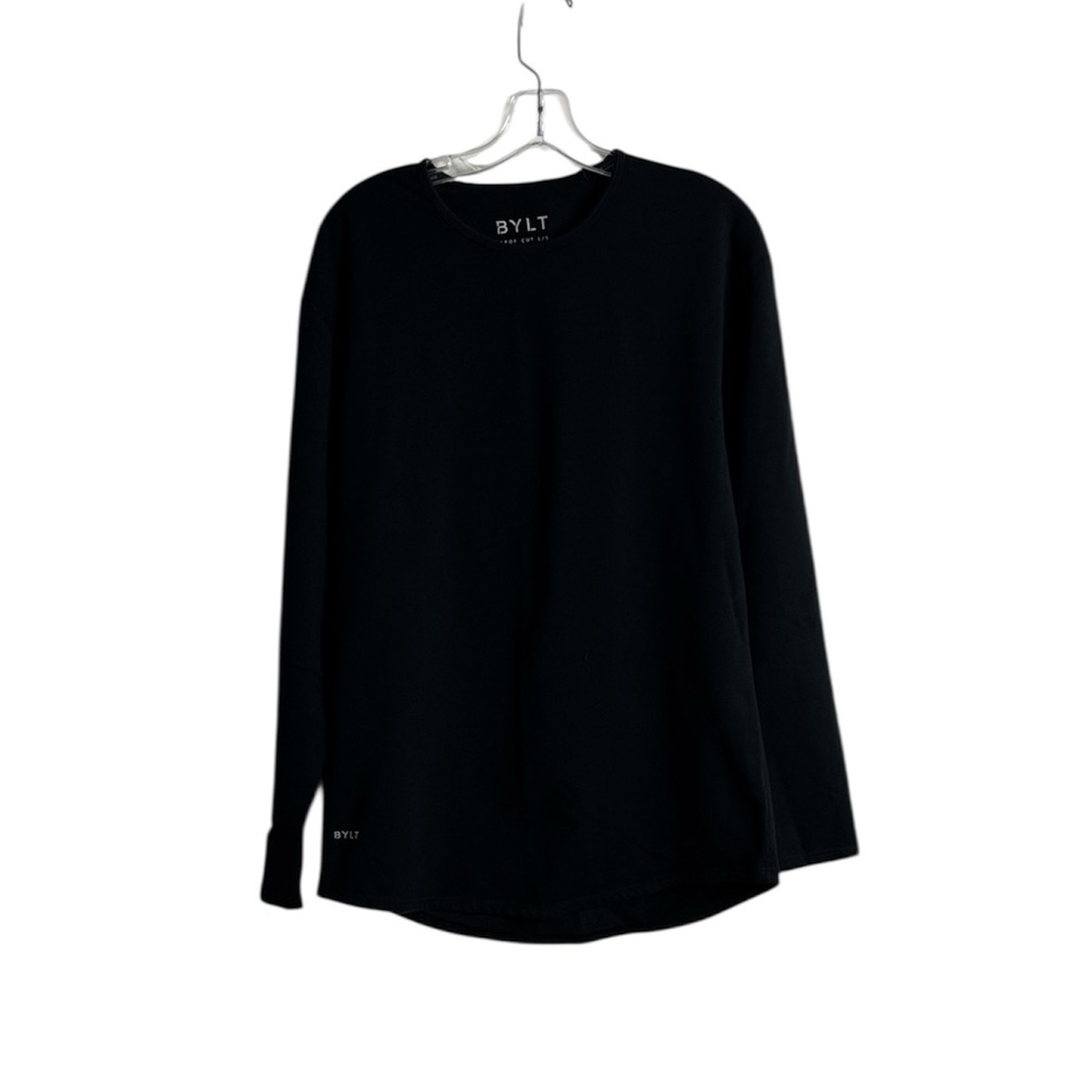 Bylt Mens Black Drop Cut Long Sleeve Tee Size Large